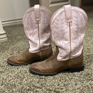 Ariat Pink and Brown Boots